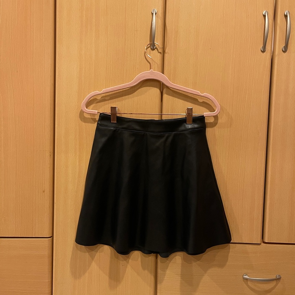 Leather Skater Skirt